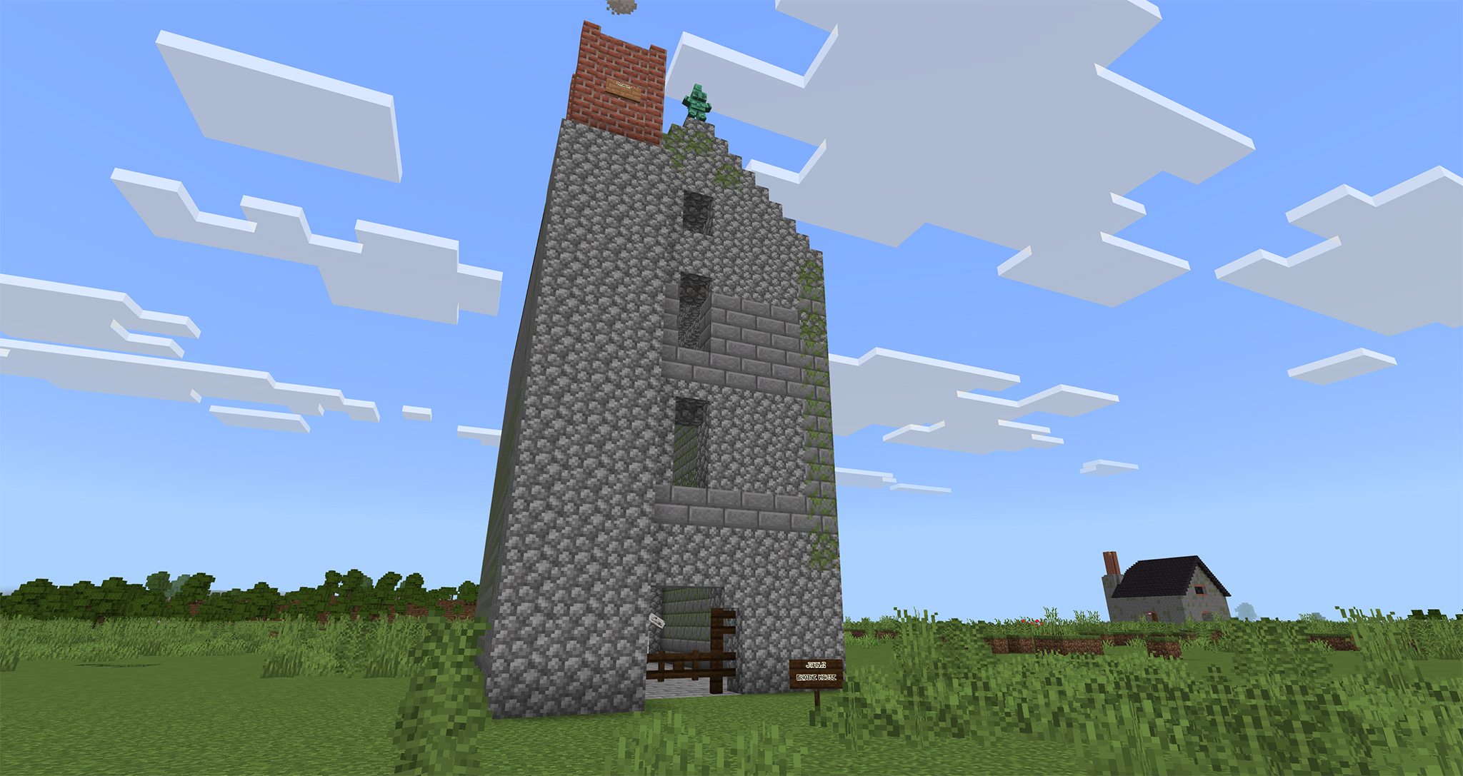 The Prince of Wales Shaft Engine House as Minecraft